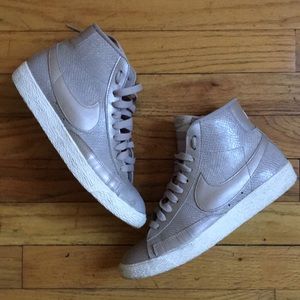 J Crew Nike Hightop Sneakers - snakeskin